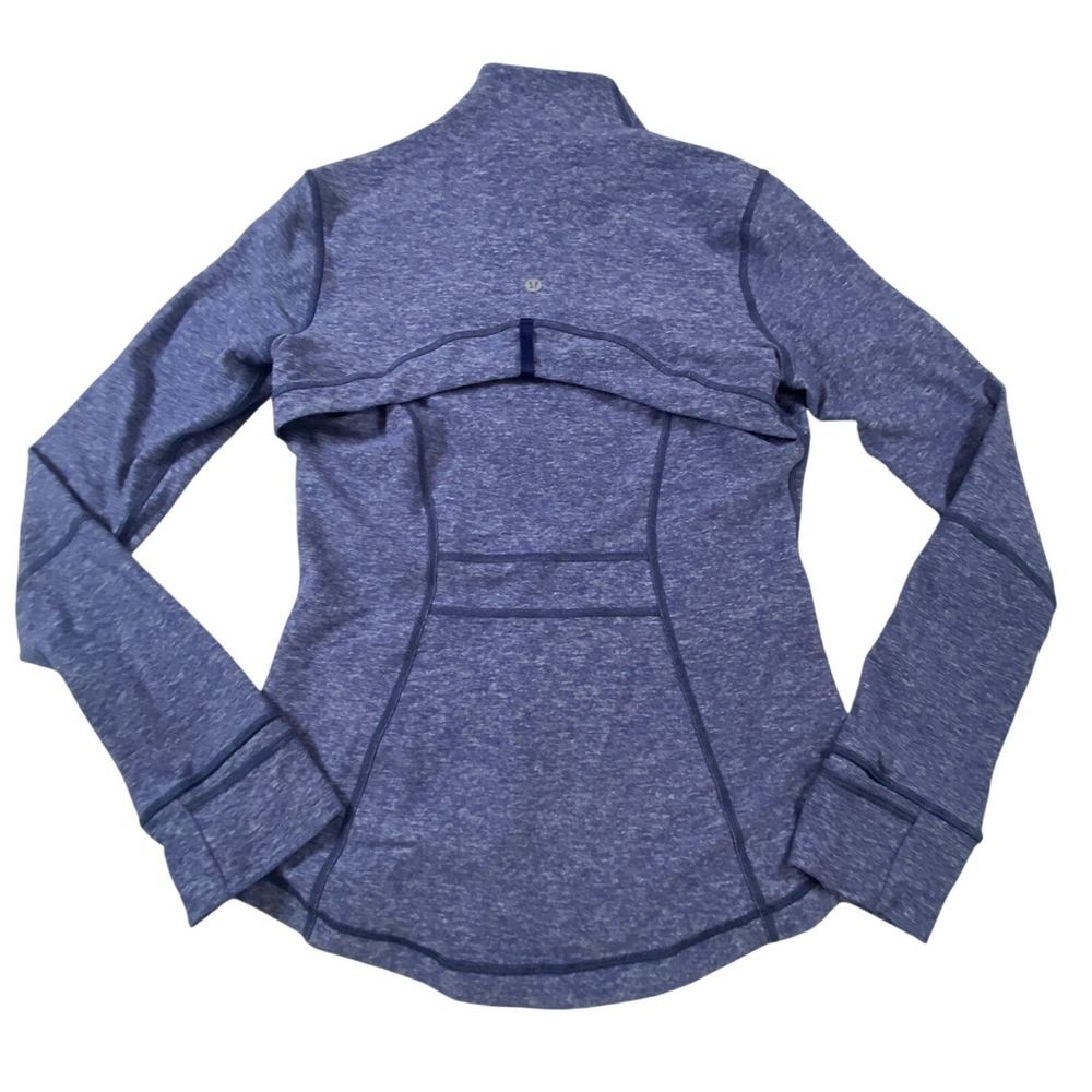 Lululemon Define Jacket Heathered Blue Full Zip Size 8 - Picture 3 of 11